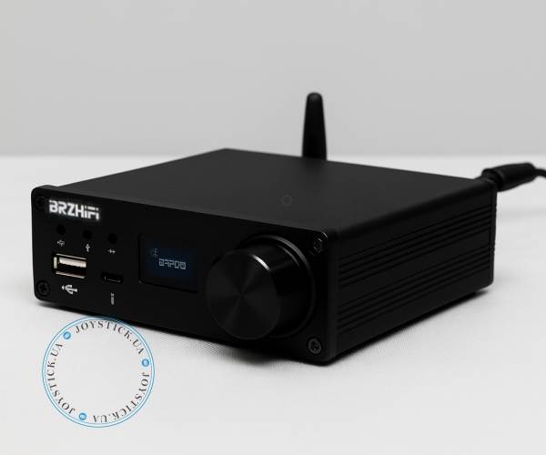 Підсилювач двоканальний BRZHIFI Audio C40 Hi-Fi 130x2 Вт на базі TPA3250 та ЦАП ES9023 - підтримка Bluetooth та пульта керування Колір Чорний